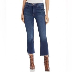 MOTHER The Insider Crop Step Fray Jeans in Sweet and Sassy Size 28